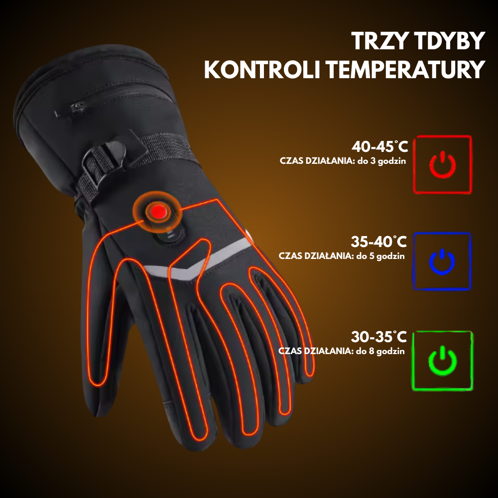 Termo Rękawiczki - 3 tryby grzania